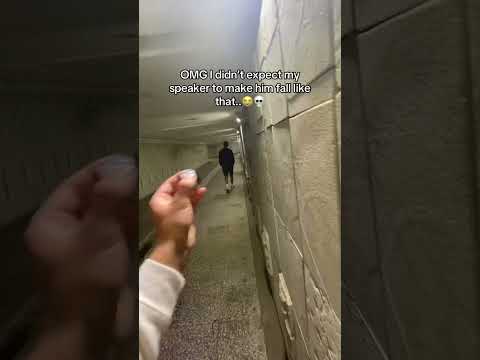 Be honest, would that scare you?😭💀 #speaker #vibe #tunnel #prank