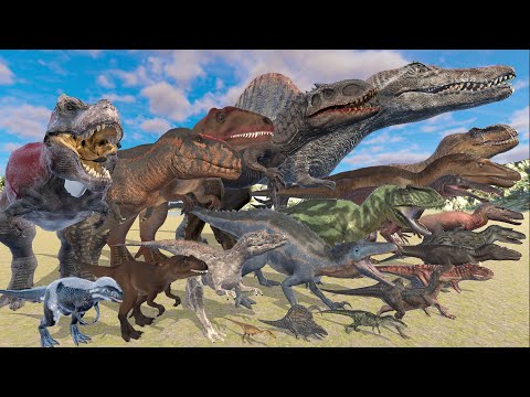 Carnivorous Dinosaur Size Comparison - 3D Animation Comparison