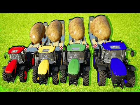 TRANSPORT, HARVEST & LOAD POTATO WITH LANDINI AND RIGITRAC TRACTORS Farming Simulator 22
