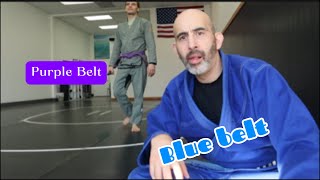 How I Roll In BJJ at 52 Years Old | Sunday Rolls - Purple Belt & Blue Belt