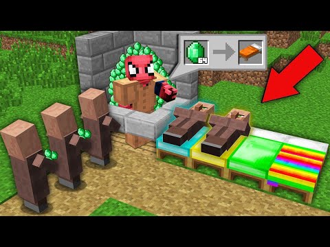 FAKİR SİHİRLİ YATAK SATICISI OLDU! (1 YATAK 64 ZÜMRÜT!) - Minecraft