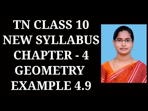 10th Maths Ch - 4 Geometry | Example - 4.9 | Samacheer One plus One channel