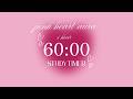 No Break Study Timer 1 Hour Of Pink Aesthetic Productivity