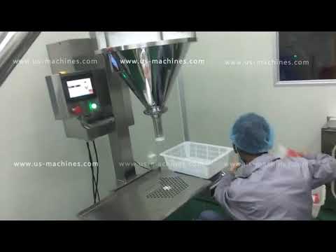 Semi automatic powder bag screw auger filling machine with feeding system