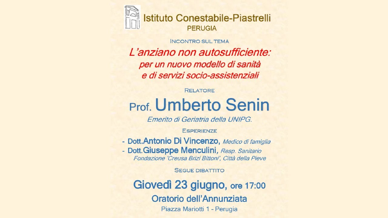 Watch Now L'anziano non autosufficiente: per un nuovo modello di sanità e di servizi socio-assistenziali L'anziano non autosufficiente: per un nuovo modello di sanità e di servizi socio-assistenziali