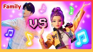 Download lagu Dance-Off Demise 💃 KPop Demon Hunters: Play Games with Us 1 | Netflix Family mp3
