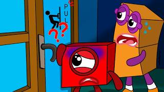 Numberblocks 1 and NB 2 Panic Over a Locked Door That Only Requires a Simple Pull l Numberblocks fan