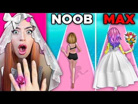 Noob vs MAX LEVEL in Crazy Bridal Rush!