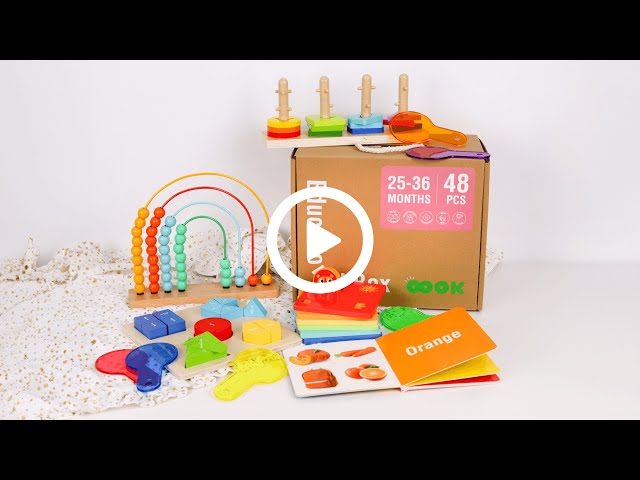 25–36 měsíců Edukační box Didaktické hračky od 2 let Tooky Toy