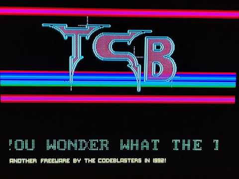 CGA Demo. 320x200x16 from Codeblasters on a EuroPC - recorded from LCD monitor .