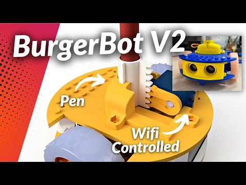 YouTube Thumbnail for BurgerBot V2 - How to make a Robot THAT CAN DRAW!