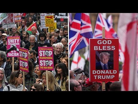 Protestes massives enfronten la ultradreta i els propalestins a Londres