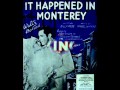 It Happened In Monterey 1930 Regent Club Orchestra