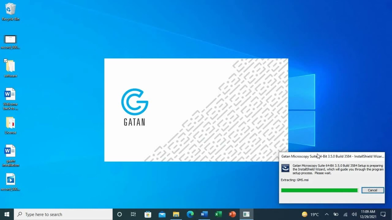 installation of HRTEM analysis software Gatan Micrograph