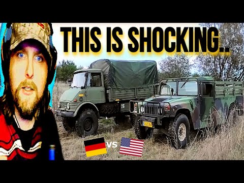American Reacts to UNIMOG vs HMMWV / Hummer Off-road TEST