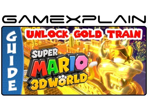 Find the Gold Train Bonus Level in Super Mario 3D World - Guide & Walkthrough (Wii U)