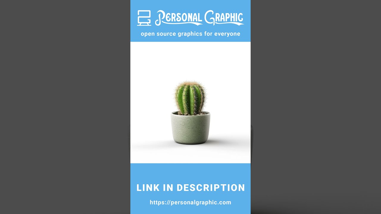 Download Free Small Cactus In A Pot Isolated On A White Background Image. #shorts