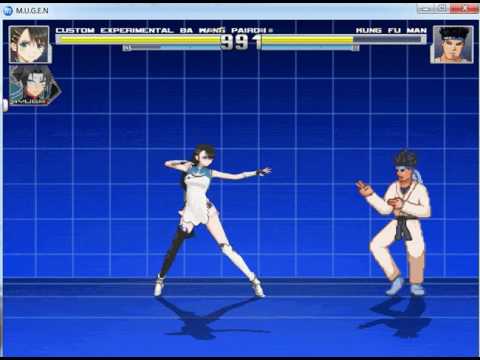 MUGEN (MUGEN1.0) Custom Experimental BA (Blade Arcus) Wang Pairon combo examples