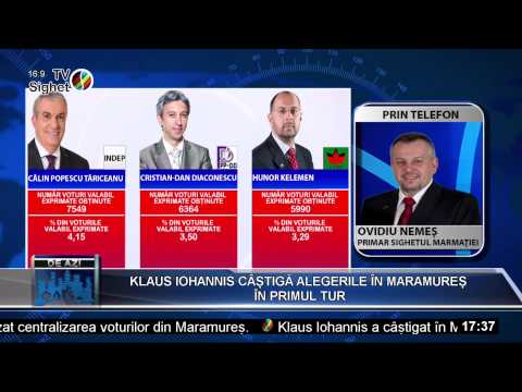 Sighetul de Azi 3 Noiembrie - Klaus Iohannis castiga alegerile in Maramures in primul tur