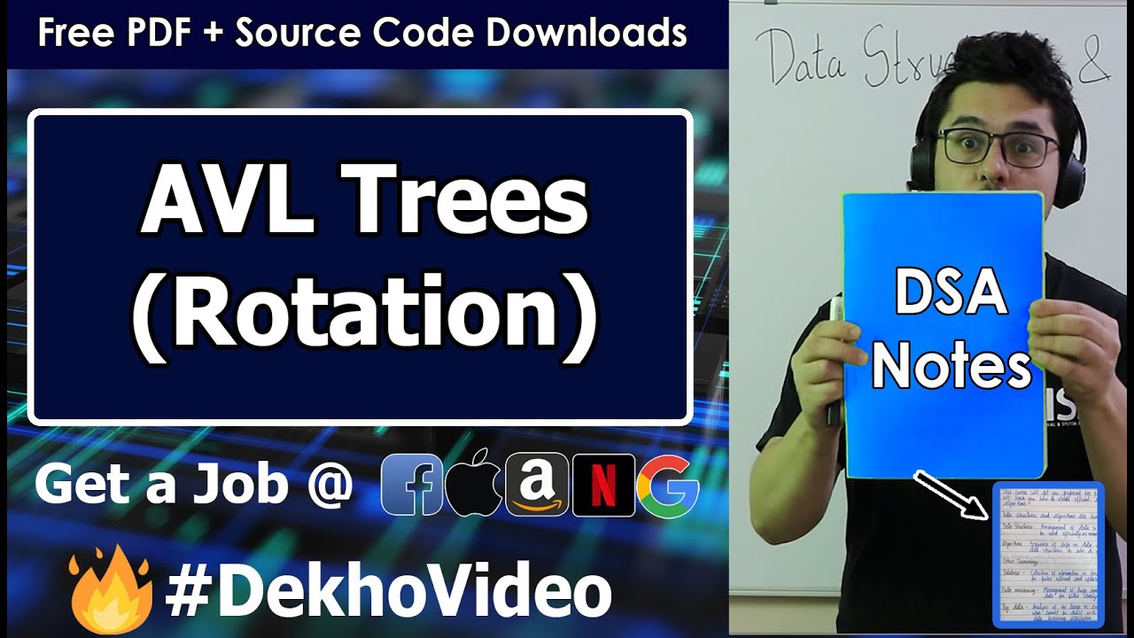 Video thumbnail for Insertion and Rotation in AVL Tree