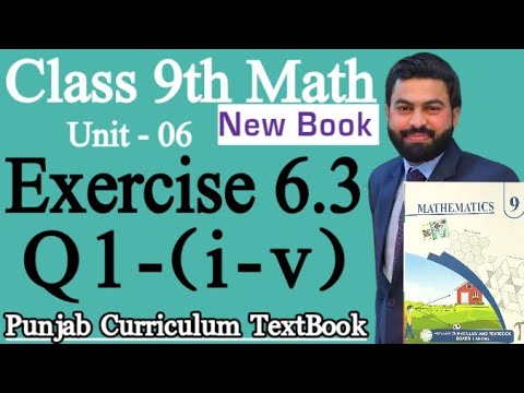 Class 9th Math New Book Chapter 6 Exercise 6.3 Q1 (i-v)-9th Class Maths Exercise 6.3-Trigonometry