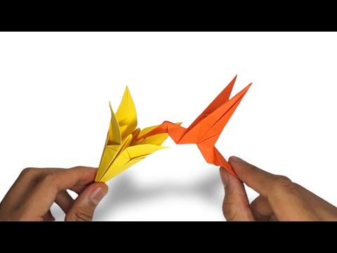 How to make a paper bird - easy origami hummingbird
