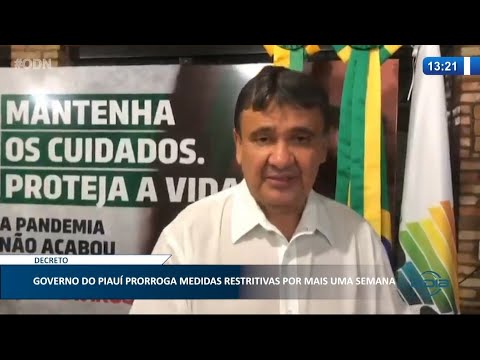Governo do Piauí renova Decreto de lockdown parcial até próxima Segunda (29) 22 03 2021