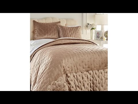 Concierge Collection Platinum 3piece Velvet Coverlet Set
