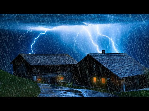 Rainstorm sounds for relaxing, focus or sleep! Overcome Insomnia with Heavy Rain & Thunder at night