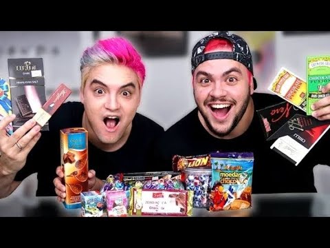 PROVANDO CHOCOLATES BIZARROS! ATÉ "SABOR ÁRVORE"! [+13] | Repost - Felipe Neto
