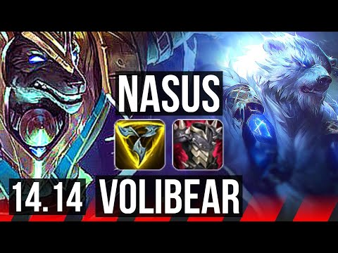 NASUS vs VOLIBEAR (TOP) | 6/0/7, 900+ games, Dominating | EUW Master | 14.14