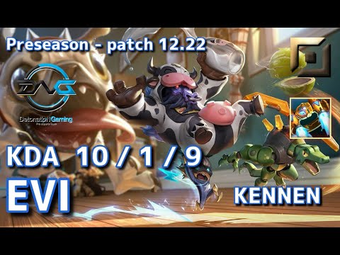 【KRサーバー/M1】DFM Evi ケネン(Kennen) VS グラガス(Gragas) TOP - Patch12.22 KR Ranked【LoL】