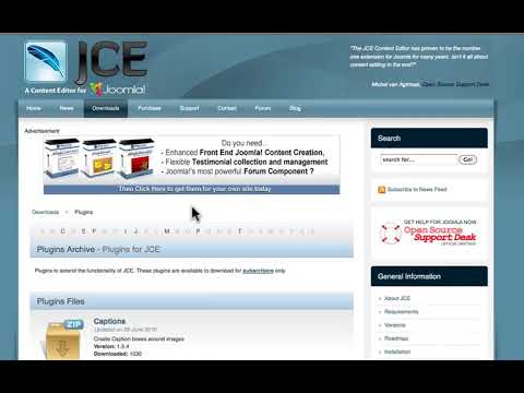 Joomla 1 5 Intermediate Lesson 6 JCE Editor