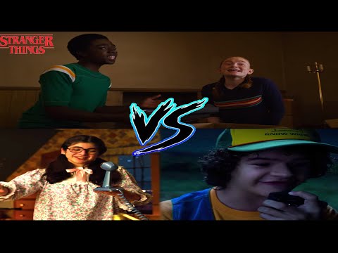 Dustin with Suzie and Lucas with Max sings: Never ending story | Stranger Things