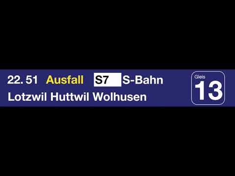 SBB / BLS Ansage - Ausfall S7 Langenthal–Wolhusen - Bauarbeiten - Ersatzbus ab Bushaltestelle