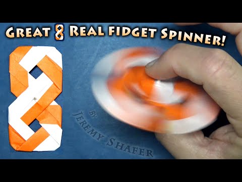 Great Eight 🎱 REAL Origami Fidget Spinner!🥏