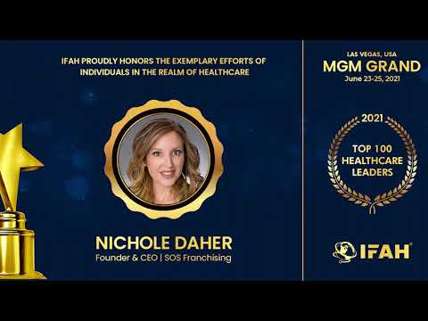 06/23/21: IFAH, awards Nichole Daher, of Success On The Spectrum, Top 100 Healthcare Leaders award