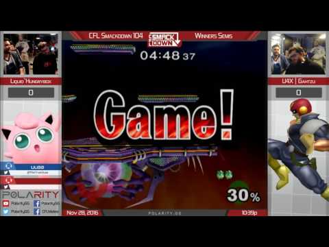 CFL Smackdown 104 Melee - Liquid Hungrybox (Puff) vs U4X Gahtzu (Falcon) - Winners Semis