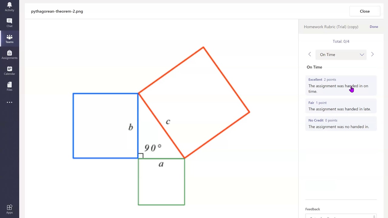 Grading an Assignment with a Rubric