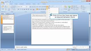 How to change paragraph spacing with PowerPoint 2007?