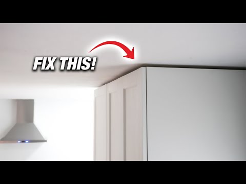 How To Fix GAP Above Cabinets Without Crown Mouldings! DIY