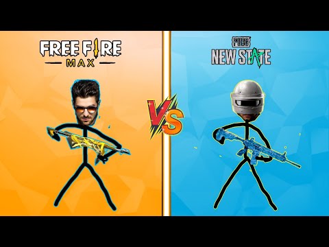FREE FIRE MAX vs PUBG NEW STATE BASIC COMPARISON | FF MAX vs Pubg New State