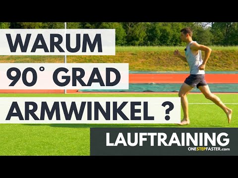 Lauftipp: Warum du mit einem 90° Grad Winkel von Oberarm-Unterarm effizient und schnell läufst.