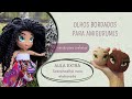 EXTRA LESSON How To Embroider Eyebrows On Dolls And Amigurumi Option 1 LEFT HANDED