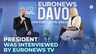 President Ilham Aliyev was interviewed by Euronews TV in Davos