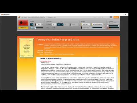 Alma del core, with Melody, Medium Low, from Twenty-Four Italian Songs and Arias