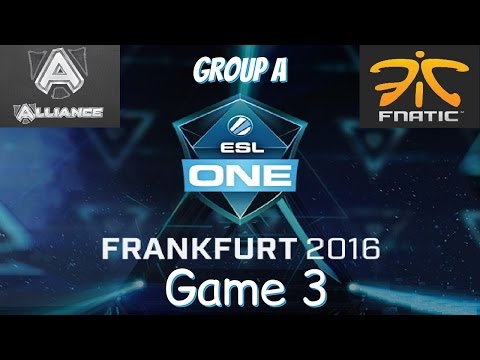 Alliance vs Fnatic - Game 3 - ESL ONE Frankfurt   2016 " Group A - Highlights
