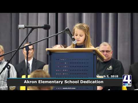 SP   Akron Elementary School Dedication Ceremony 03 18 18