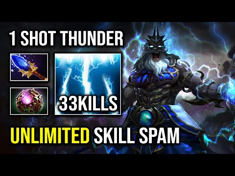 Unlimited Skill Spam Pro Thunder God Zeus +80K Total Damage in 40 Minute Dota 2