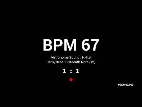 Metronome BPM 67 / Hi-hat / 16th (Closed)